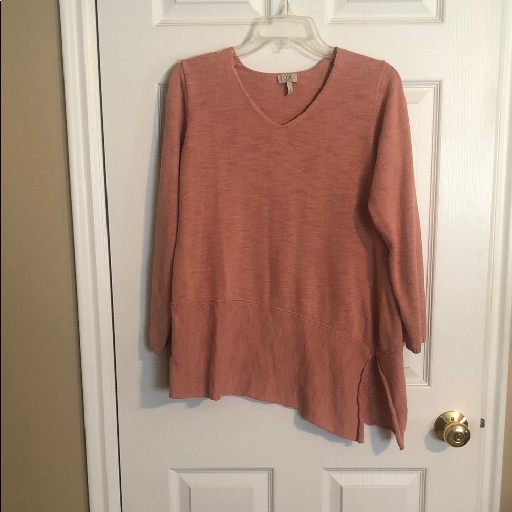 Pink V-Neck Sweater